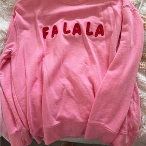 Shiraleah Pink 'Fa La La' Sweatshirt size medium